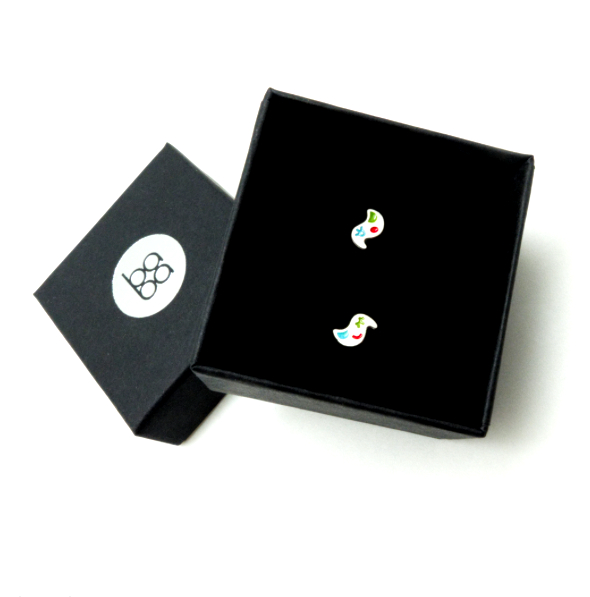 ptaszki kolczyki pudełko