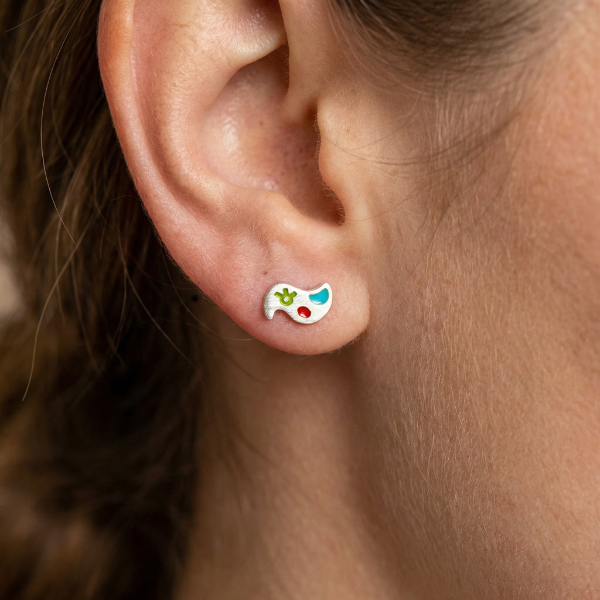 ptaszki kolczyki wkrętki srebrne m