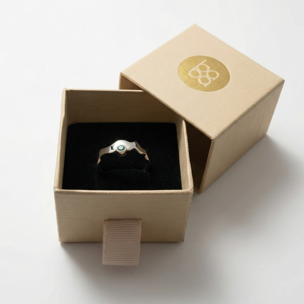 pudełko piescionek fala m